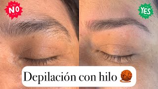 Como DEPILAR las CEJAS con HILO en español [upl. by Narag]