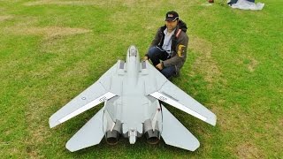 ③ LARGE SCALE RC FLYEAGLE SWINGWING GRUMMAN F14 TOMCAT TWIN TURBINES WESTON PARK MODEL SHOW  2016 [upl. by Tenaej355]