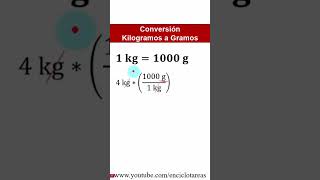 Conversión de kilogramos a gramos kg a g – parte 3 [upl. by Meirrak119]