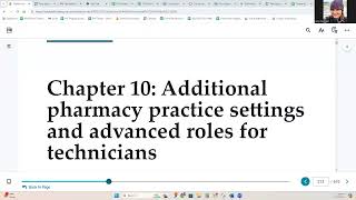 Chapter 10 Additional pharmacy practice settings and advanced roles for technicians [upl. by Ahsinert]