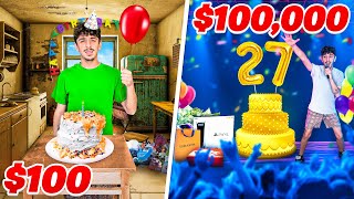 I Threw A 100 VS 100000 Birthday Party [upl. by Brewster]