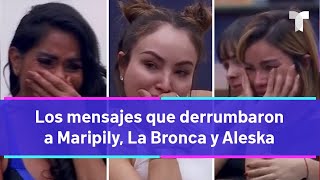 Maripily La Bronca y Aleska se quiebran al escuchar a sus familias  TELEMUNDO 40 [upl. by Hgielar]