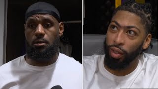 PostGame Interview  LeBron gets honest about Anthony Davis after his monster performance vs Suns [upl. by Motch101]