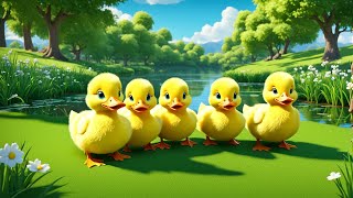 Five Little Ducks  Nursery Rhymes  Kids Songs  Fun and Learning [upl. by Neersin]