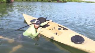 How To ReEnter A Kayak In Deep Water Standard amp Trick Method [upl. by Obadiah]