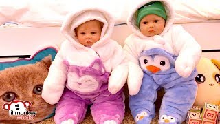 My Reborns Routine with Baby Adeline and Baby Hunter Reborn Dolls [upl. by Ulberto421]