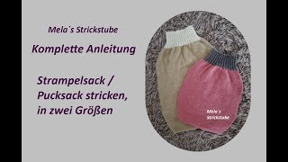 Ragmela 79  BabyStrampelsack  Pucksack stricken in zwei Größen [upl. by Ing]