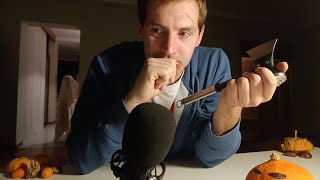 ASMR Psycho Helps You to Survive Halloween Night Knife Sounds Hand Movements 🎃🌙🕸️ [upl. by Parrott927]