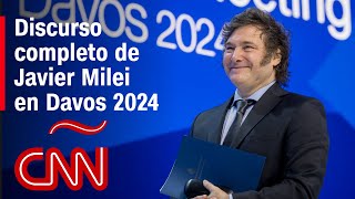 Así fue el discurso del presidente Milei en Davos “Occidente está en peligro” [upl. by Blim215]