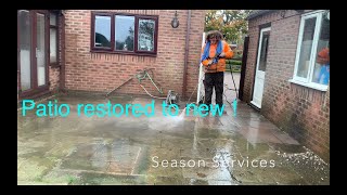 Indian stone patio jet washed  youtube subscribe [upl. by Gauldin622]