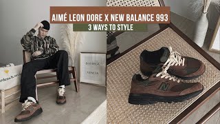 STYLING AIMÉ LEON DORE x NEW BALANCE 993 “BEEF amp BROCCOLI” 3 WAYS  TIMOTHYKOH [upl. by Ieluuk]