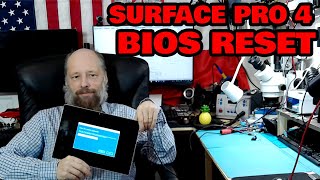 Microsoft Surface Pro 4 model 1724 Bios Password Reset with very shaky hands [upl. by Saval]