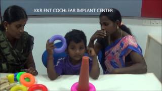 1st Month after cochlear implant Detection of Ling6 sounds [upl. by Jasun]