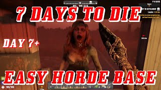 Easily SURVIVE Your First HORDE NIGHT in 7 Days To Die  XBOX  PS 7 Days to Die v10 [upl. by Arutnev]