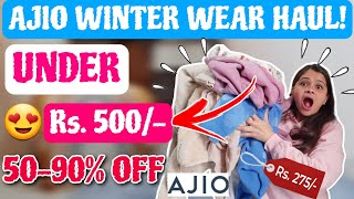 BEST AJIO SALE HAUL😍 Only Winter Wears 5090 Off Starting from ₹275😱  Kamna Sharma ajio [upl. by Asemaj]