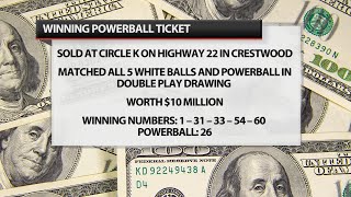 10 million Powerball Double Play winner sold at Oldham County gas station [upl. by Mialliw10]