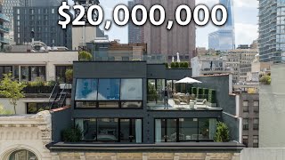 Touring a 20000000 NYC Penthouse With a Massive Rooftop Deck [upl. by Nikos]