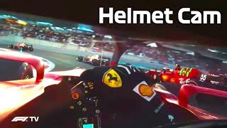 AMAZING View of the Abu Dhabi Race Start from Charles Leclercs Helmet Camera [upl. by Titos]