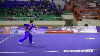 2016 China National Wushu Championship  Mens Double Straightsword  1st Place  Zhen Haitao [upl. by Ecnadnak775]