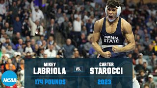 Carter Starocci vs Mikey Labriola  2023 NCAA Wrestling Championships 174 lbs [upl. by Adeehsar]