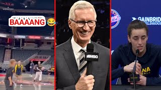 Caitlin Clark Hilariously Hits The Mike Breen BAAAANG After Three 😂 And Praising Words For AB 🔥 [upl. by Attegroeg]