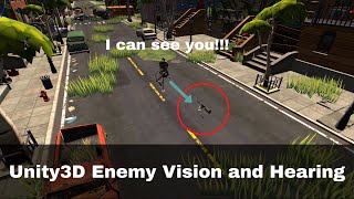 Unity3D  Enemy Vision amp Hearing  Enemy Eyes with Angle [upl. by Bough909]