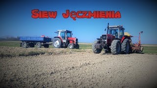 ★ Siew jęczmienia ★ Massey Ferguson 3125 amp Lelly Polymat  RożnicaTeam [upl. by Suicul498]