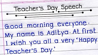 Teachers Day Speech In English  Speech on Teachers Day  5th September Teachers Day Speech [upl. by Enrobso]