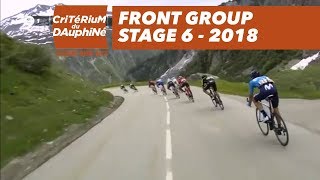 Front group  Stage 6 Frontenex  La Rosière Espace San Bernardo  Critérium du Dauphiné 2018 [upl. by Ayokahs923]