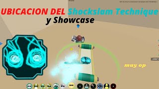 ubicación y Showcase del Shockslam Technique shindo life [upl. by Ahseinek]