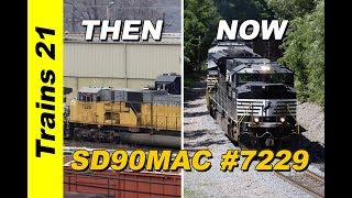 TNT53 NOW AND THEN SD90MAC 7229 Before and After Black Paint [upl. by Bess267]