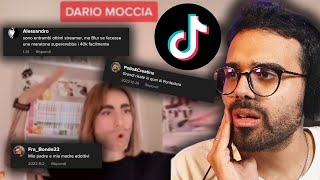 Dario Moccia REAGISCE ai COMMENTI ai suoi TIKTOK [upl. by Maurili]