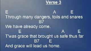 Amazing Grace Lyrics and Chords [upl. by Ennaitak169]