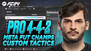 🚨UPDATED🚨 442 META CUSTOM TACTICS  INSTRUCTIONS FC 24 [upl. by Paviour]