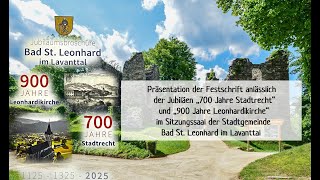 Präsentation der Festschrift „700 Jahre Stadtrecht“ und „900 Jahre Leonhardikirche“ [upl. by Ronyam]