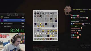 xQc´s BIGGEST THROW SUB 16 NETHER WITH CHAT [upl. by Glad]