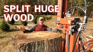 Splitting HUGE WOOD on the Splitforce SF9T [upl. by Adele547]