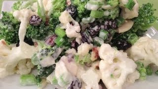 Broccoli amp Cauliflower Salad Recipe  Broccoli Recipes [upl. by Eerb501]