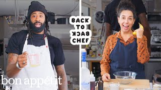 DeAndre Jordan Tries to Keep Up with a Professional Chef  BacktoBack Chef  Bon Appétit [upl. by Chlo]