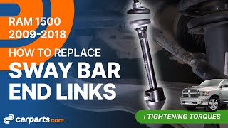 How to replace the Front Sway Bar End Links 20092018 Dodge RAM 1500 🚗 [upl. by Nove]