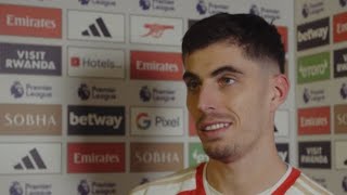 Kai Havertz Post Match Interview  Arsenal 21 Brentford [upl. by Lyrpa]