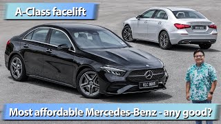 V177 MercedesBenz AClass Sedan facelift Malaysian review  A200 vs A250 [upl. by Schnapp]