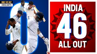 India vs NZ 46 All Out  Match Highliights [upl. by Suinotna]