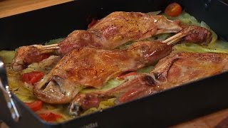 Receta de PALETILLA de CABRITO AL HORNO [upl. by Rahr]