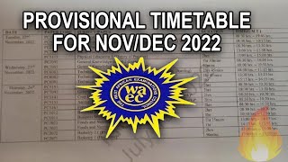 NovDec 2022 Provisional timetable [upl. by Erna322]