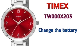 How to change the battery Timex TW000X203 Watch [upl. by Toddie]