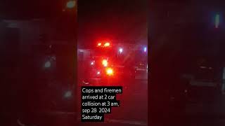 2 car collision at 3 am in aborn road and east capitol expressway short 2car collision [upl. by Mcafee]