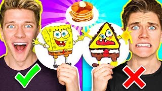 PANCAKE ART CHALLENGE 3 Learn How To Make Spongebob Star Wars Jedi amp Wonder Woman DIY Pancake [upl. by Eelrac]