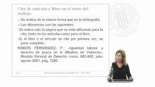 Cómo citar adecuadamente bibliografía en un trabajo de investigación  100128  UPV [upl. by Gilead]