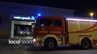 Incendio Trezzano sul Naviglio vetreria a fuoco vvf sul posto [upl. by Nilekcaj810]